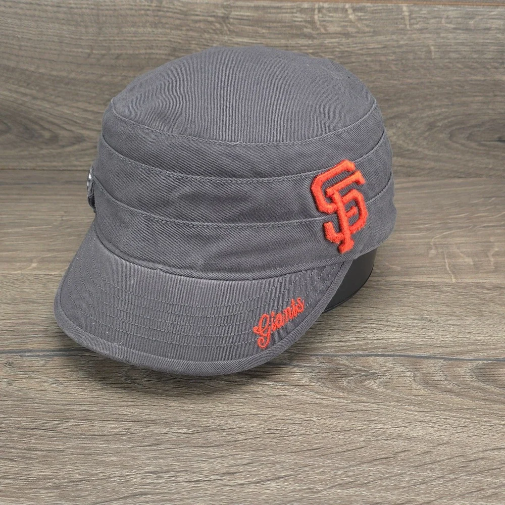 San Francisco Giants Hat Strap Back Mens Gray MLB Baseball Cadet Military Cap